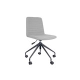 RAPIDLINE PIXEL BREAKOUT ROOM CHAIR NO ARMS BLACK LEGS LIGHT GREY FABRIC SEAT