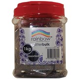 RAINBOW GLITTER BULK 1KG JAR ASSORTED
