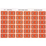 ALPHABETICAL COLOUR CODING LABEL SHEET C PK OF 180