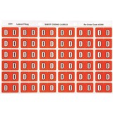 ALPHABETICAL COLOUR CODING LABEL SHEET D PK OF 180