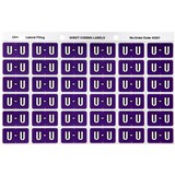 ALPHABETICAL COLOUR CODING LABEL SHEET U PK OF 180