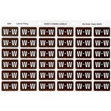 ALPHABETICAL COLOUR CODING LABEL SHEET W PK OF 180