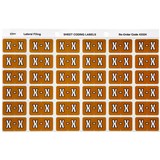 ALPHABETICAL COLOUR CODING LABEL SHEET X PK OF 180