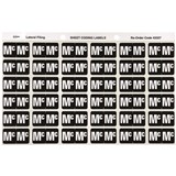 AVERY ALPHABET CODING LABEL Mc SIDE TAB 25X38MM WHITE BLACK PACK OF 180