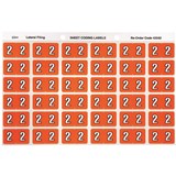AVERY NUMERIC CODING LABEL 2 SIDE TAB 25X38MM ORANGE PACK OF 180