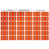 AVERY NUMERIC CODING LABEL 3 SIDE TAB 25X38MM RED PACK OF 180