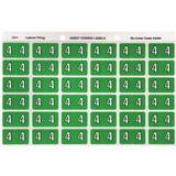 AVERY NUMERIC CODING LABEL 4 SIDE TAB 25X38MM LIGHT GREEN PACK OF 180