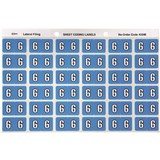 AVERY NUMERIC CODING LABEL 6 SIDE TAB 25X38MM BLUE PACK OF 180