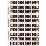 AVERY ALPHABET CODING LABEL G SIDE 25X42MM BROWN PACK OF 240