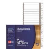 A4 AVERY L7411AZ DIVIDERS PP AZ INDEX TABS WHITE