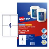 AVERY 959151 L7169REV LABEL 991X139MM 4 UP PACK 25 SHT