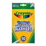 CRAYOLA THINLINE MARKERS ASSORTED CLASSIC COLOURS PACK OF10