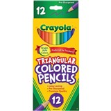 CRAYOLA TRIANGULAR PENCILS 12 FULL SIZE COLOURED