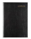 CUMBERLAND CLASSIC DIARY DAY TO PAGE CASEBOUND A4 BLACK