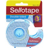 SELLOTAPE DOUBLE SIDED TAPE 18MMX15M WITH NO LINER IN DISPENSER CLEAR