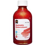 EC WASHABLE WATERCOLOUR PAINTS 250ML GLITTER ORANGE