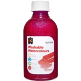 EC WASHABLE WATERCOLOUR PAINTS 250ML GLITTER PINK
