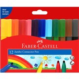 FABERCASTELL JUMBO MARKERS CONNECTOR PENS ASSORTED 12s