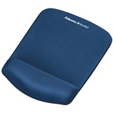 FELLOWES MOUSE PAD WRIST REST Plush Touch Lycra W Microban Blue