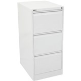 GO 3 DRAWER FILING CABINET H1016mm x W460mm x D620mm White