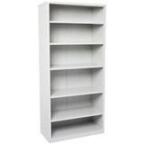 Go Steel Open Bay Shelving Storage Unit 2200Hx915Wx460D Silver Grey