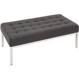 VENUS ST OTTOMAN BLACK PU