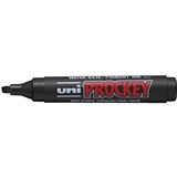 UNI PROCKEY PERMANENT MARKER CHISEL TIP BLACK BOX OF 12