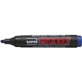 UNI PROCKEY PERMANENT MARKER CHISEL TIP BLUE BOX OF 12