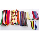 JASART PIPE CLEANERS 12CMX30CM CHENILLE ASSORTED PACK OF 100