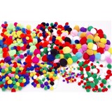 JASART POM POMS ASSORTED COLOURS 20MM PK100