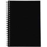 SPIRAX 512 NOTEBOOK HARDCOVER A4 100 LEAF BLACK SIDE OPEN