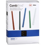 GBC PLASTIC BINDING COMB 25mm 21 Ring 240 Sheets Capacity Black Pack of 50