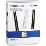 PLASTIC COMB 21 RING BINDING COILS 32MM WHITE BEP32W50 BX50