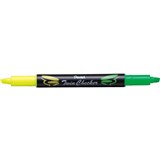 PENTEL TWIN TIP HIGHLIGHTER SLW8 YELLOW GREEN