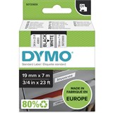DYMO D1 BLACK ON WHITE 19MM TAPE SD45803