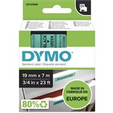 DYMO D1 LABEL CASSETTE TAPE 19MM x 7M BLACK ON GREEN