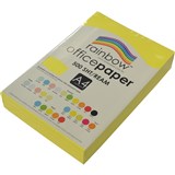 RAINBOW 80GSM OFFICE PAPER A4 Fluoro Yellow Ream 500