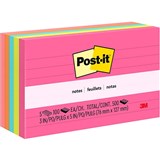 POSTIT 6355AN LINED NOTE RULED POPTIMISTIC 73X123MM PACK OF 5