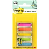 POSTIT 684ARR2 ARROW FLAGS 12X45MM BRIGHT BLUE GREEN ORANGE PINK PACK OF 100
