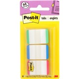 POSTIT DURABLE INDEX TABS 686LGBR ASSORTED WHITE WITH RED GREEN AND BLUE