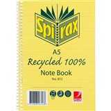 SPIRAX 812 A5 RECYCLED NOTEBOOK 120 PAGE