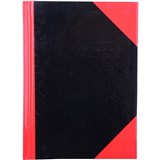 RED AND BLACK NOTEBOOK GLOSS COVER A6 100 LEAF CUMBERLAND
