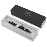 PARKER IM BALLPOINT  PEN LACQUE BLACK CHROME TRIM