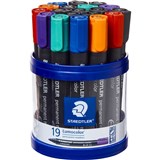 STAEDTLER 352 PERMANENT MARKER LUMOCOLOR ASSORTED CUP 19