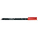 STAEDTLER 317 LUMOCOLOR OHP PENS PERMANENT MEDIUM 0810MM RED