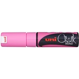 UNI CHALK MARKER 8MM CHISEL TIP FLUORO PINK