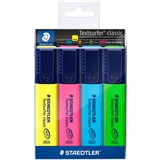 TEXTSURFER CLASSIC STAEDTLER HIGHLIGHTERS 4  ASSORTED TOPSTAR 364WP4