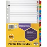 A4 DIVIDERS 120 REINFORCED MULTI COLOUR MYLAR TAB