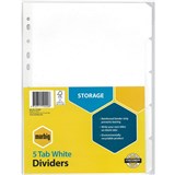 MANILLA DIVIDERS A4 5 Tab WHITE 604507