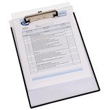 A4 MARBIG CLEARVIEW CLIPBOARD WITH INSERT COVER CLEAR
